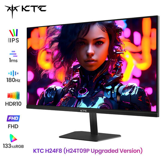 KTC H24F8 Gaming Monitor, 23.8 inch 1920*1080 16:9 Fast IPS Screen, 190Hz Refresh Rate, 1ms Response Time, HDR10, 135% sRGB