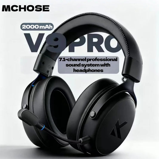MCHOSE V9 Pro Gaming Wireless Headset7.1 Surround Sound Headphones Noise Canceling Mic Low Latency Lightweight for PS5 PC SWITCH