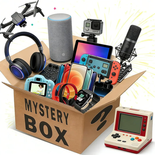 2026 New M Box Luck Bag Real Random Gift E Products elektronisch Box Birthday, Includes Laptop, Smartwatch, Mouse, Headset More